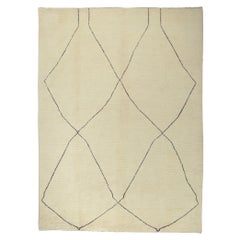 New Large Modern Moroccan Area Rug, Minimalist Style Meets Boho Chic