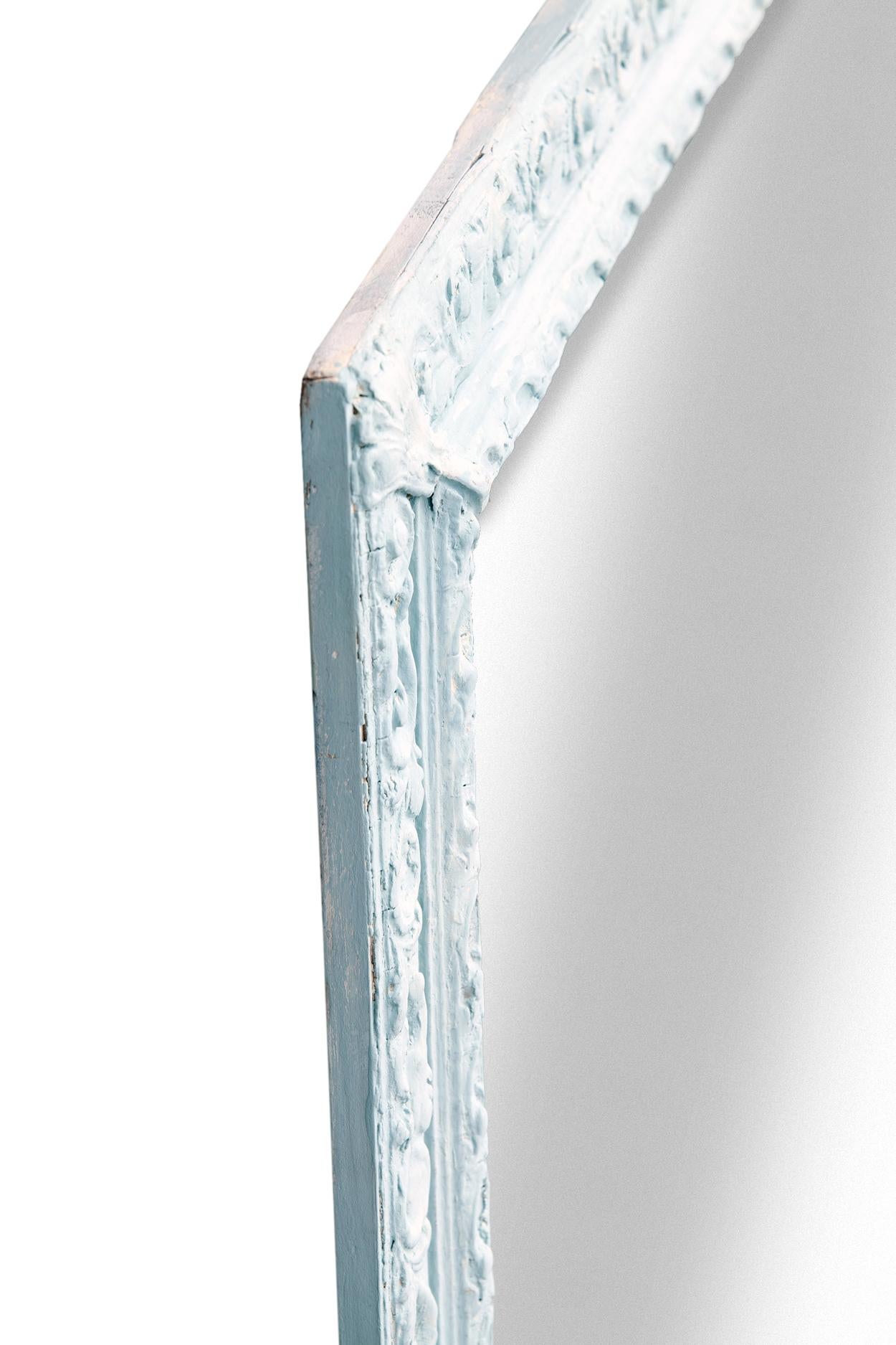 Gesso Large Victorian Style Pale Blue Pier Mirror