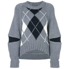New Laura Dern Big Little Lies Alexander McQueen Argyle Sweater Sz L $1295