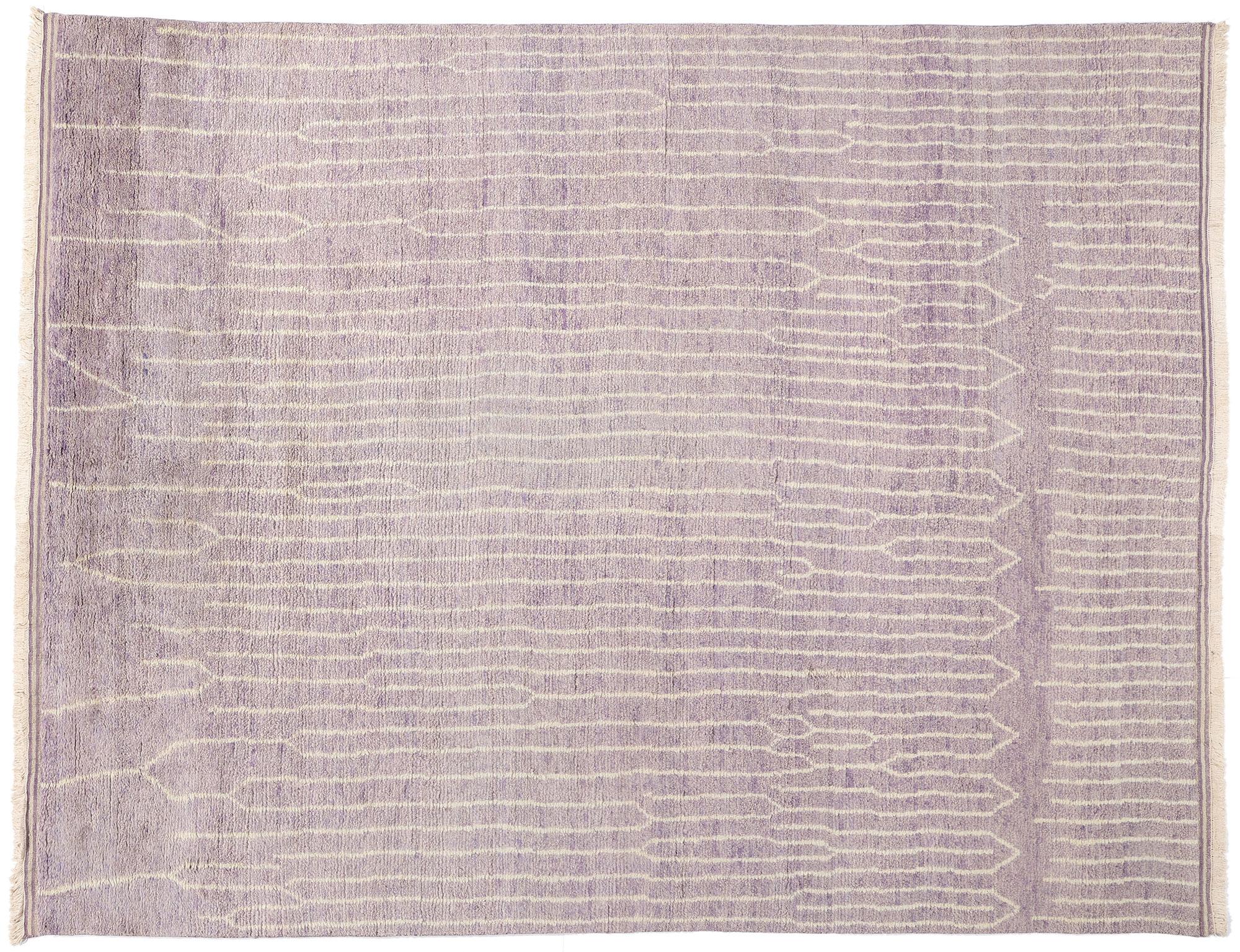 New Lavender Whispers Moderner Marokkanischer Teppich, 09'03 x 12'01 im Angebot 2