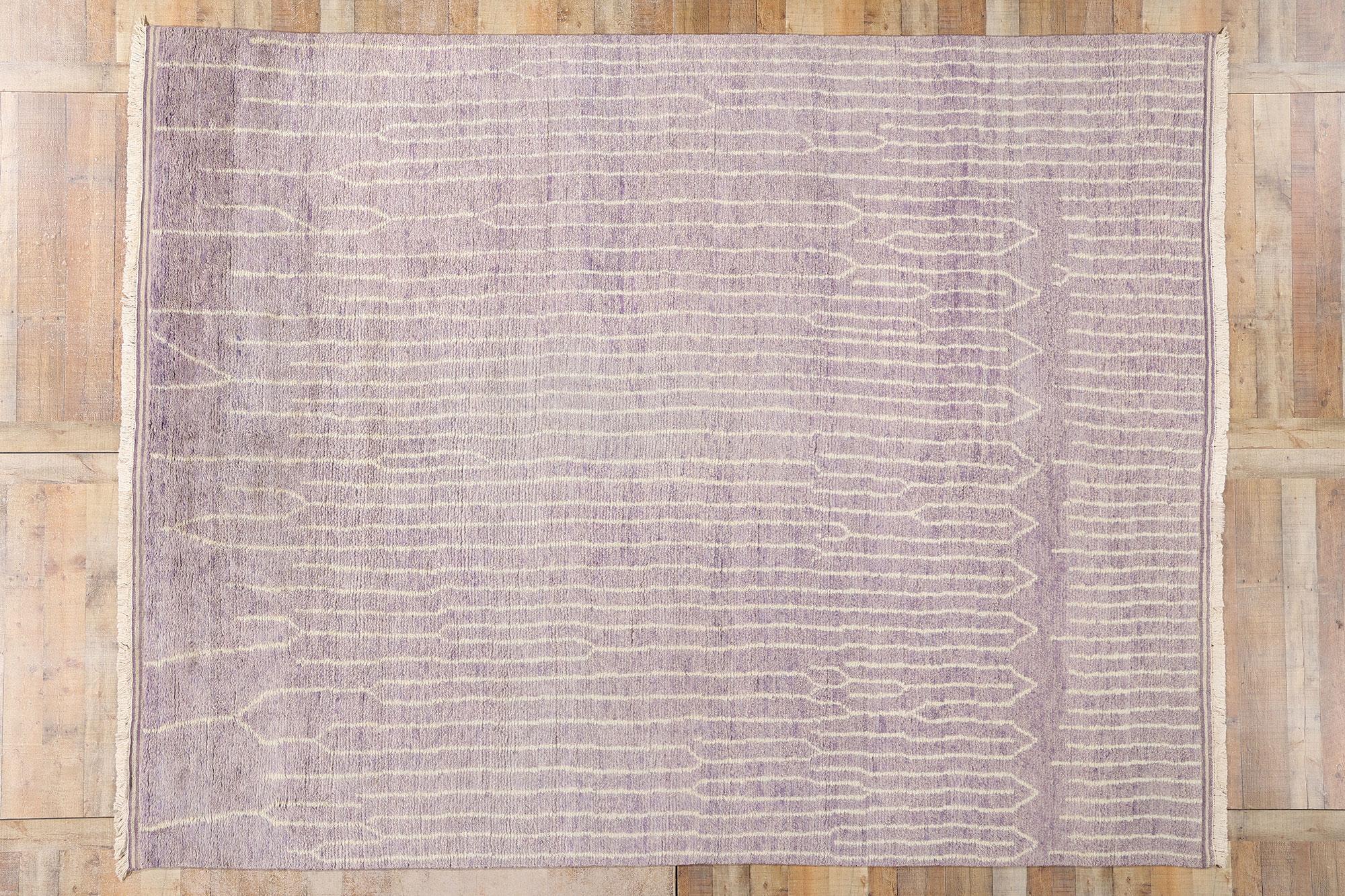 New Lavender Whispers Moderner Marokkanischer Teppich, 09'03 x 12'01 im Angebot 1