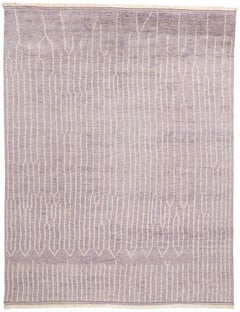 Nouveau tapis marocain moderne lavande Whispers, 09'03 x 12'01