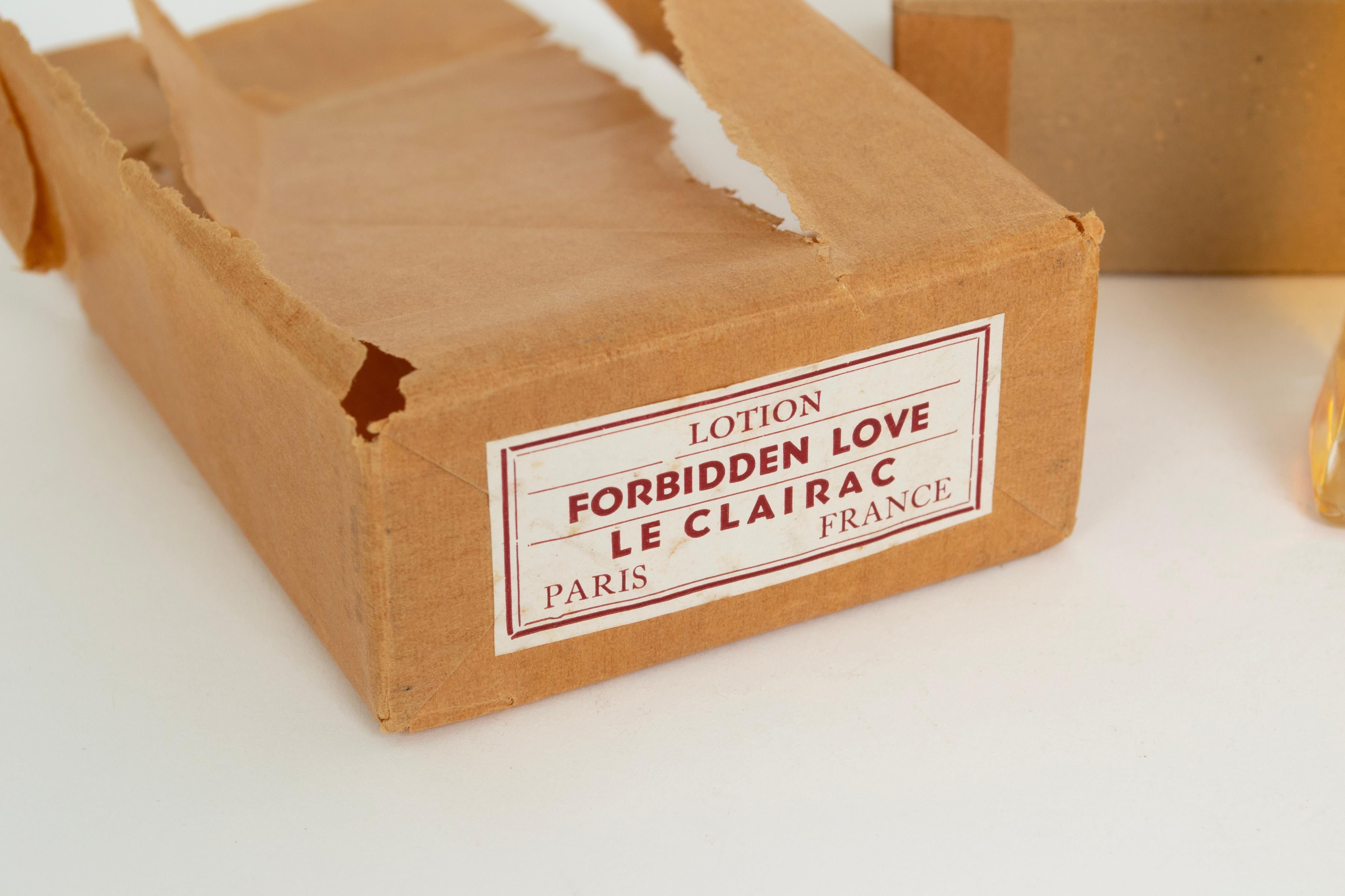 Nuovo profumo Le Clairac Forbidden Love in un raro flacone di vetro Deco - Parigi, 1934 in vendita 6