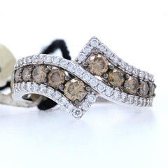 NEW Le Vian Diamond Ring - 14k White Gold Bypass 1.04ctw
