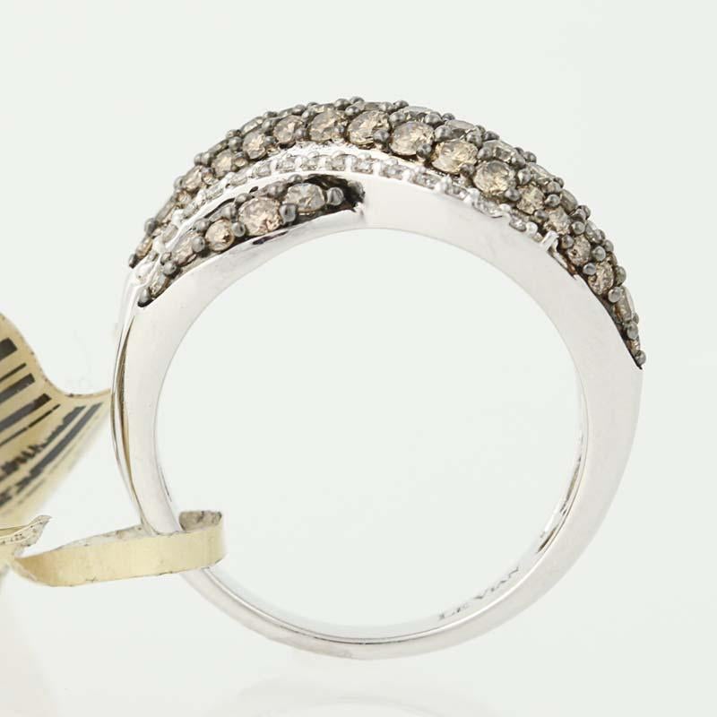 Le Vian Diamond Ring, 14 Karat White Gold Crossover 1.34 Carat In New Condition In Greensboro, NC