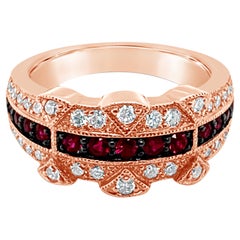 LeVian Ring Passion Rubin Weiß Diamanten 14K Erdbeergold