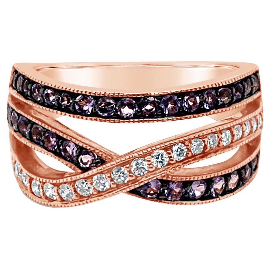 Neuer LeVian Ring Tansanit Vanille Diamanten 14K Erdbeer Gold