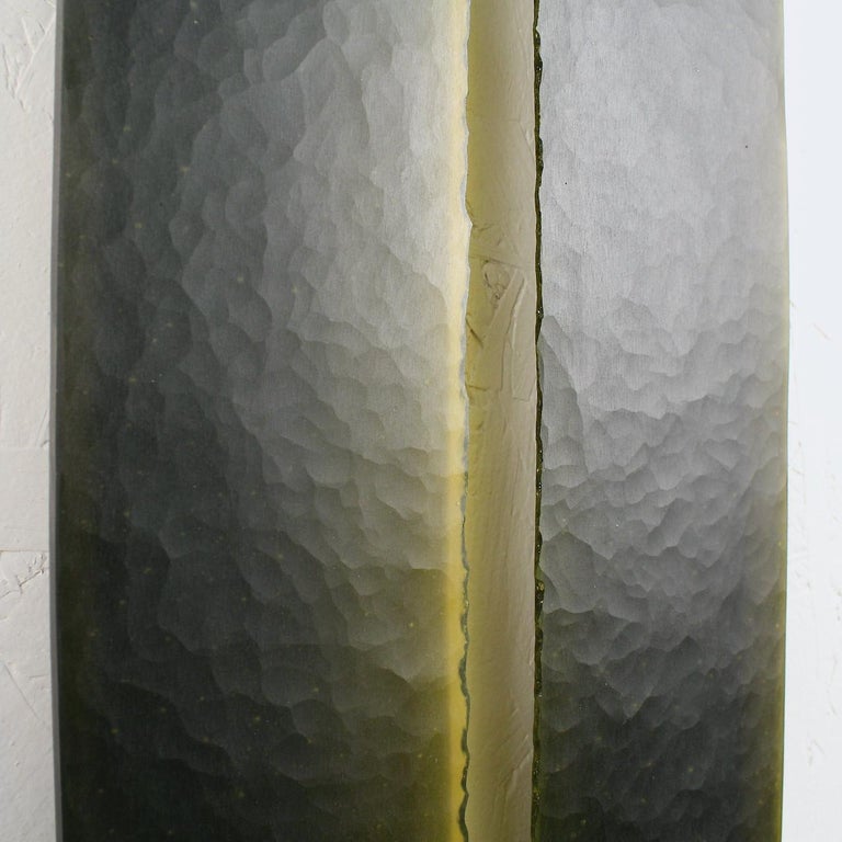 New Light, 2 Australian Art Glass Sculpture Panels by Kirstie Rea, 2004
