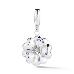 Light Blue Topaz Blossom Pave Detachable Charm/Pendant