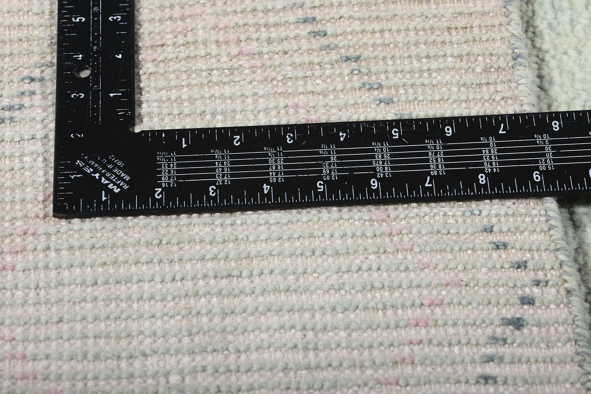New Light Green Celadon Contemporary Moroccan Area Rug In New Condition For Sale In Dallas, TX