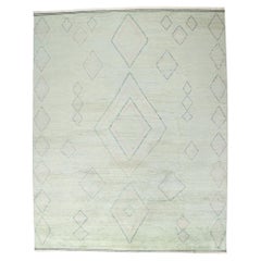 New Light Green Celadon Contemporary Moroccan Area Rug