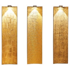 New Lighting Panels Finitions en Feuille d'Or sur "Stripes", "Circles" et "Spatula"