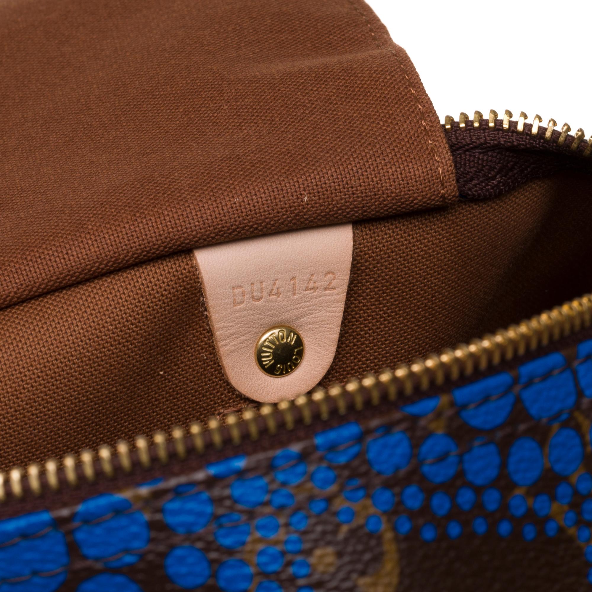 Neu/Limitierte Auflage Yayoi Kusama /Louis Vuitton Speedy 30 Handtasche in blauem Canvas 1