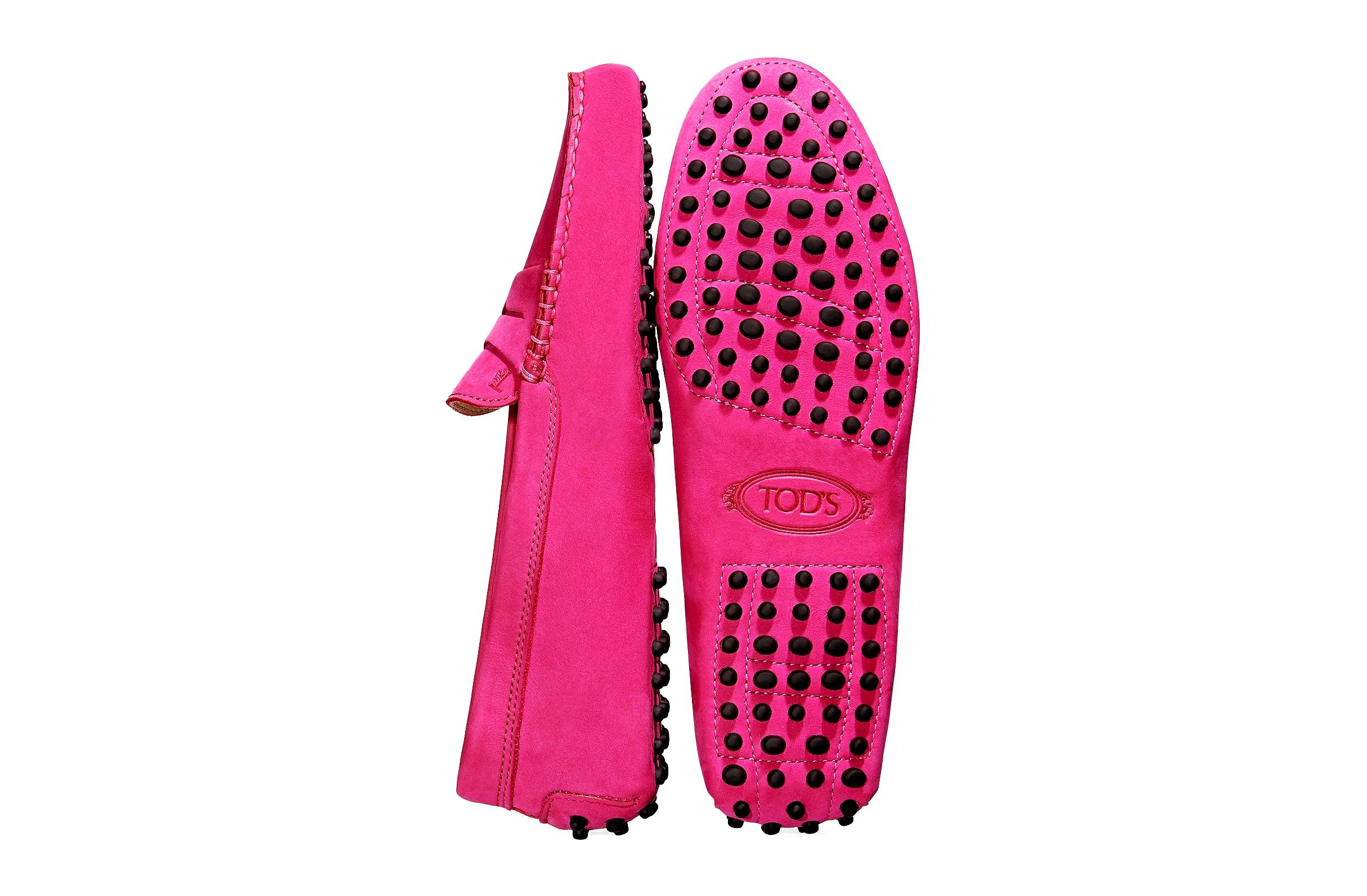 Women's NEW Limited Tod's Hot Pink „Barbie“ Gommino Driving Moccasins Loafers 39 For Sale
