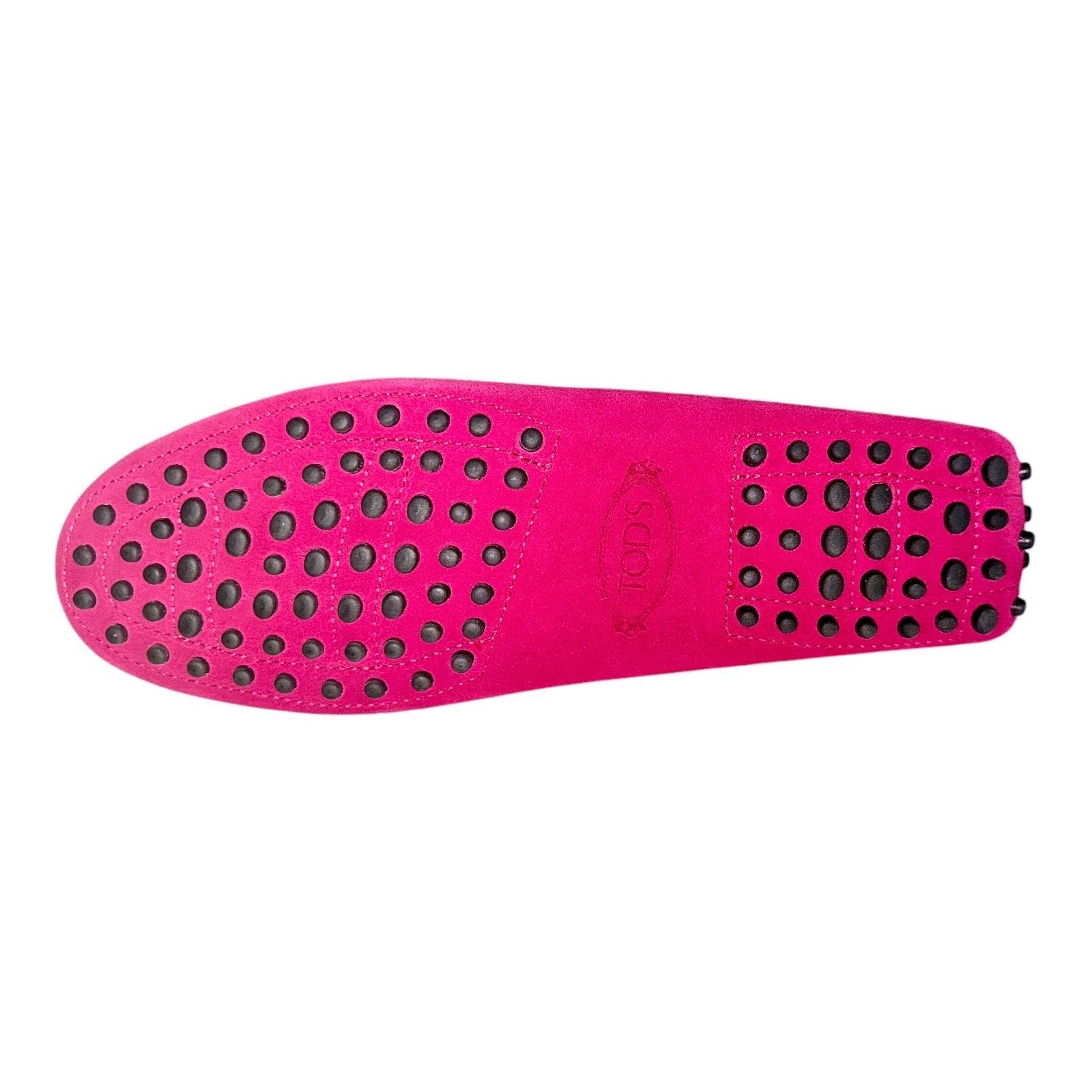 NEW Limited Tod's Hot Pink „Barbie“ Gommino Driving Moccasins Loafers 39 For Sale 4