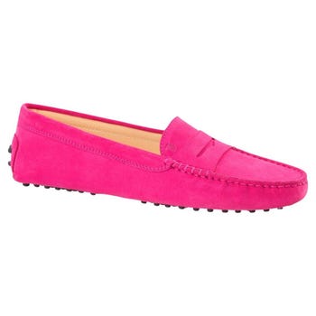Tod's Hot Pink Gommino Driving Loafers 