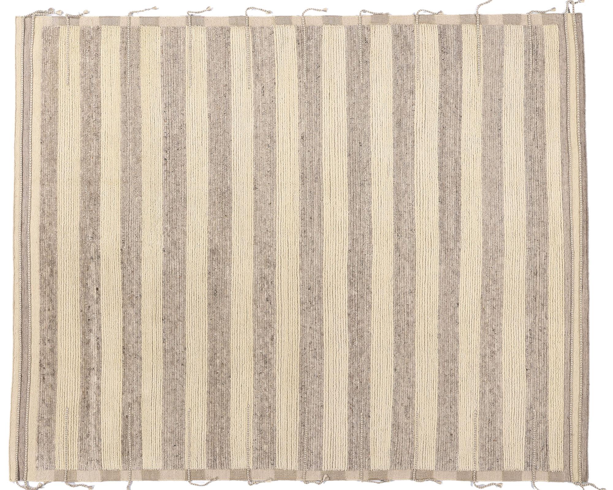 Tappeto marocchino moderno organico New Linear Drift, 08'00 x 09'11 in vendita 2