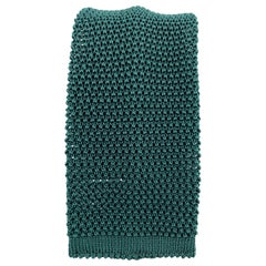 NEW & LINGWOOD Bold Forest Green Silk Textured Knit Tie