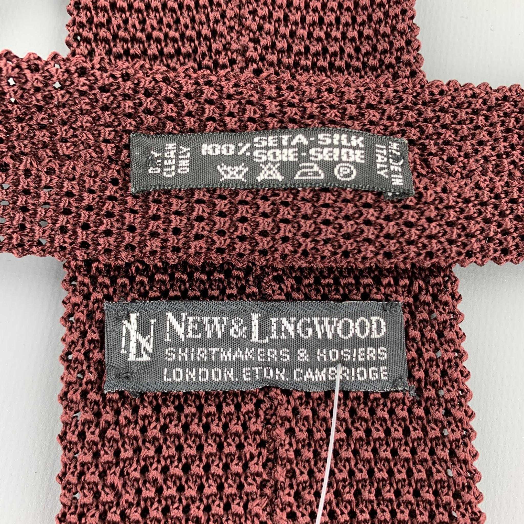 knit burgundy tie