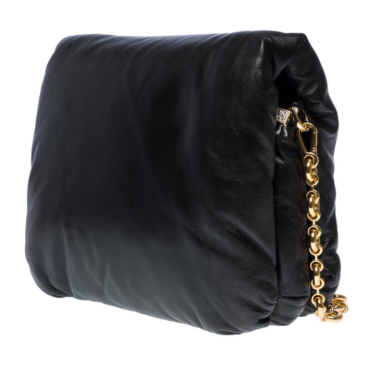 Loewe Goya Leather Shoulder Bag - Women - Black Cross-body Bags