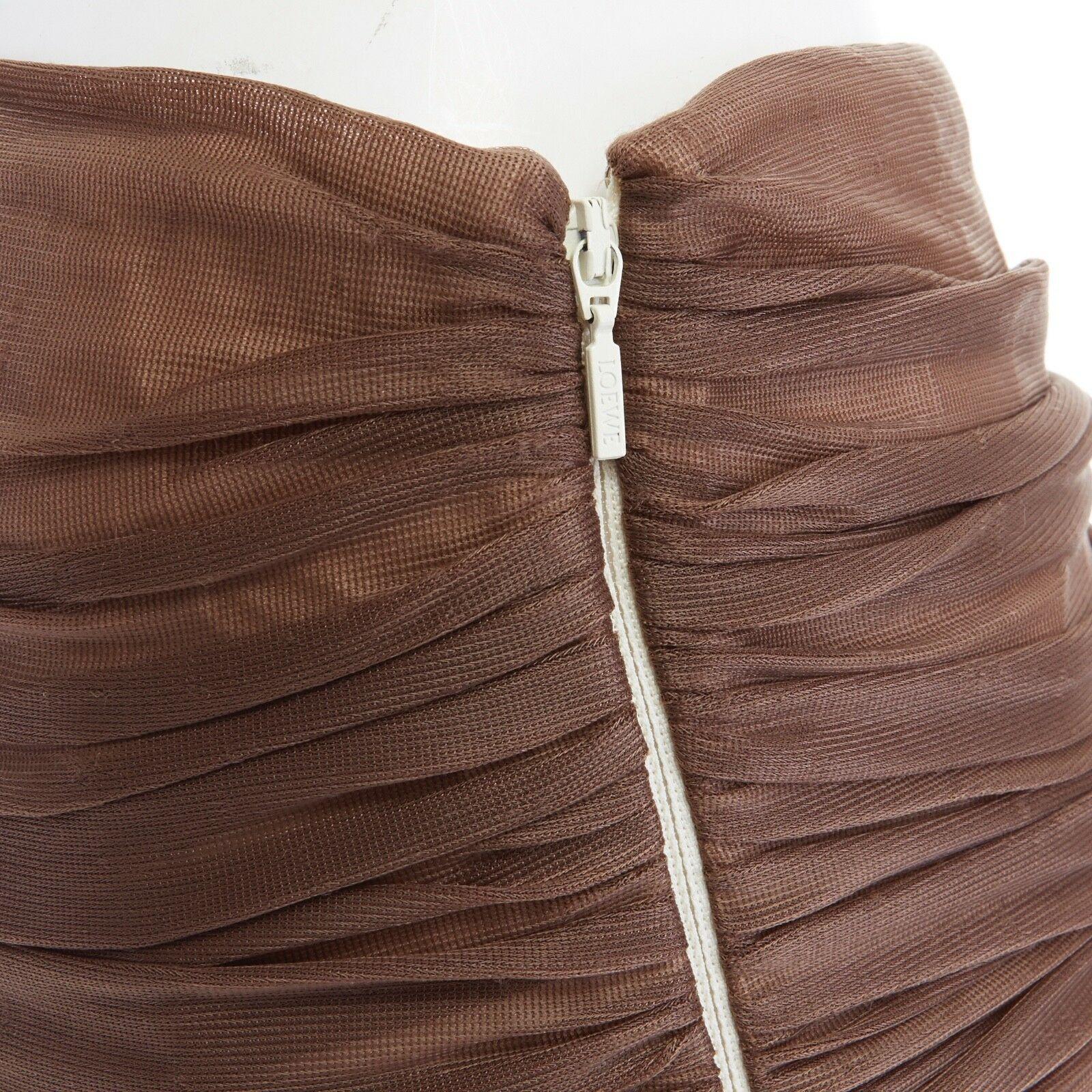 new LOEWE JW ANDERSON Runway AW16 ruched silk washed cotton asymmetric skirt M 4
