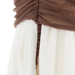 new LOEWE JW ANDERSON Runway AW16 ruched silk washed cotton asymmetric skirt M