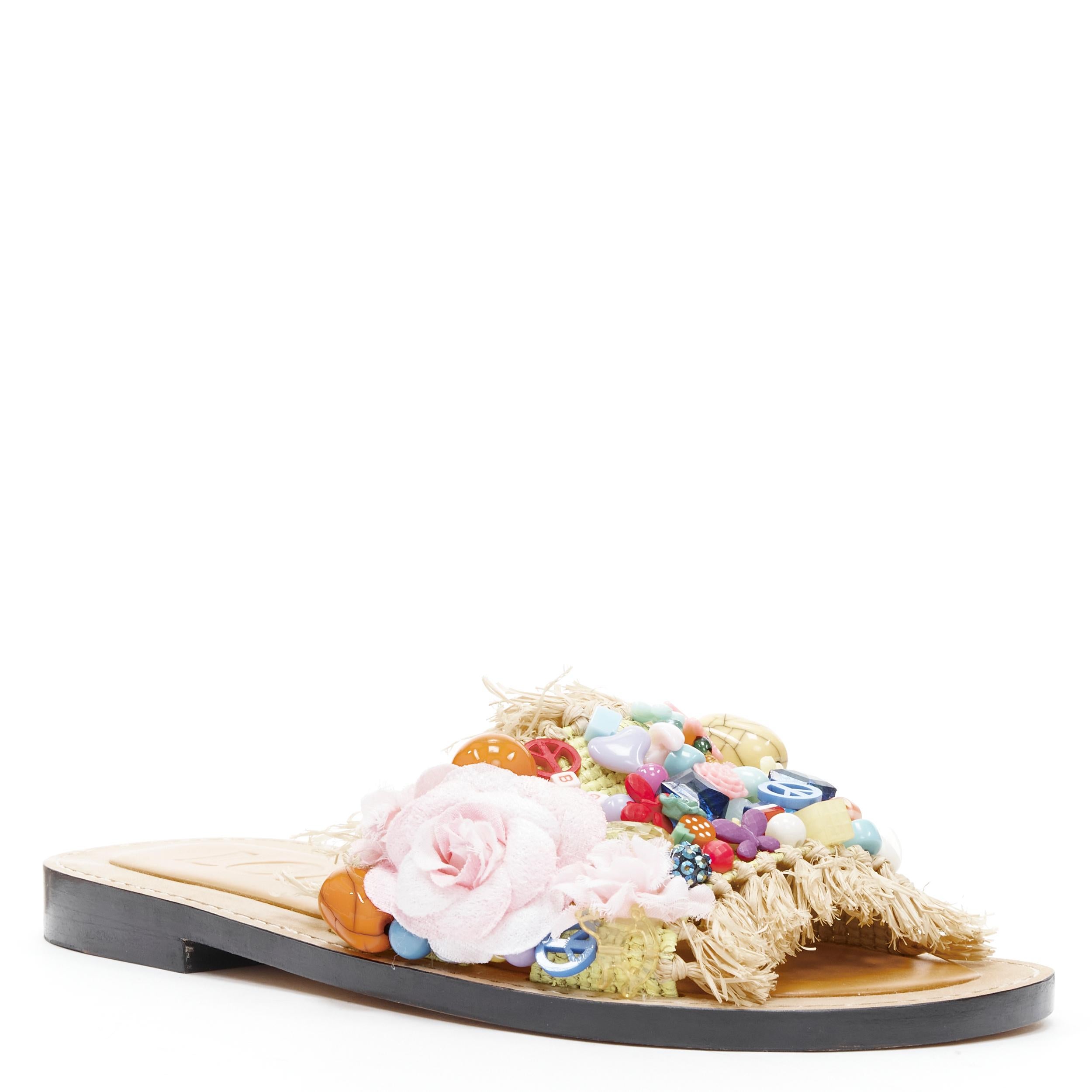 loewe raffia slides