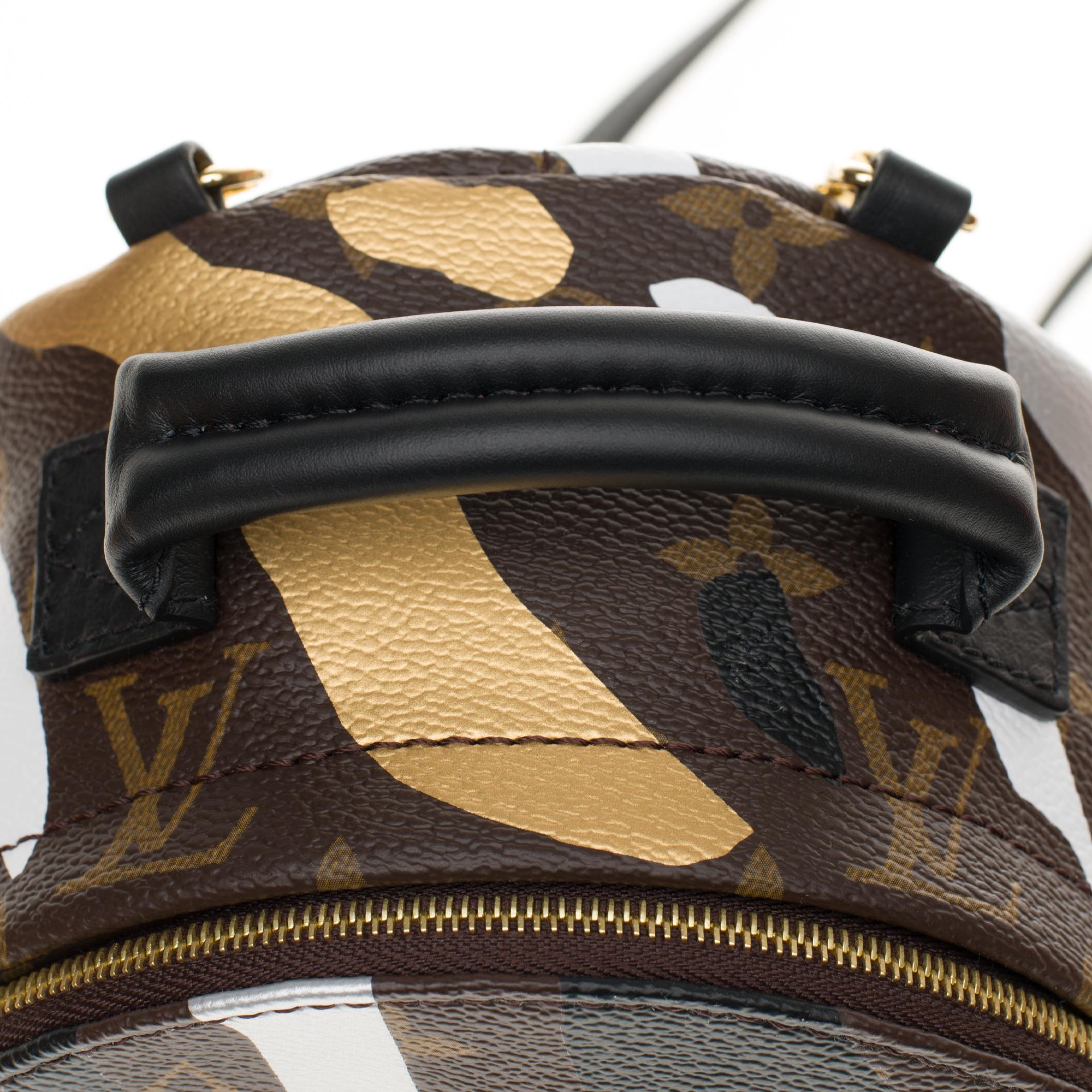 NEU LOL Limited Edition Louis Vuitton Palm Springs Mini-Rucksack aus braunem Segeltuch im Angebot 6