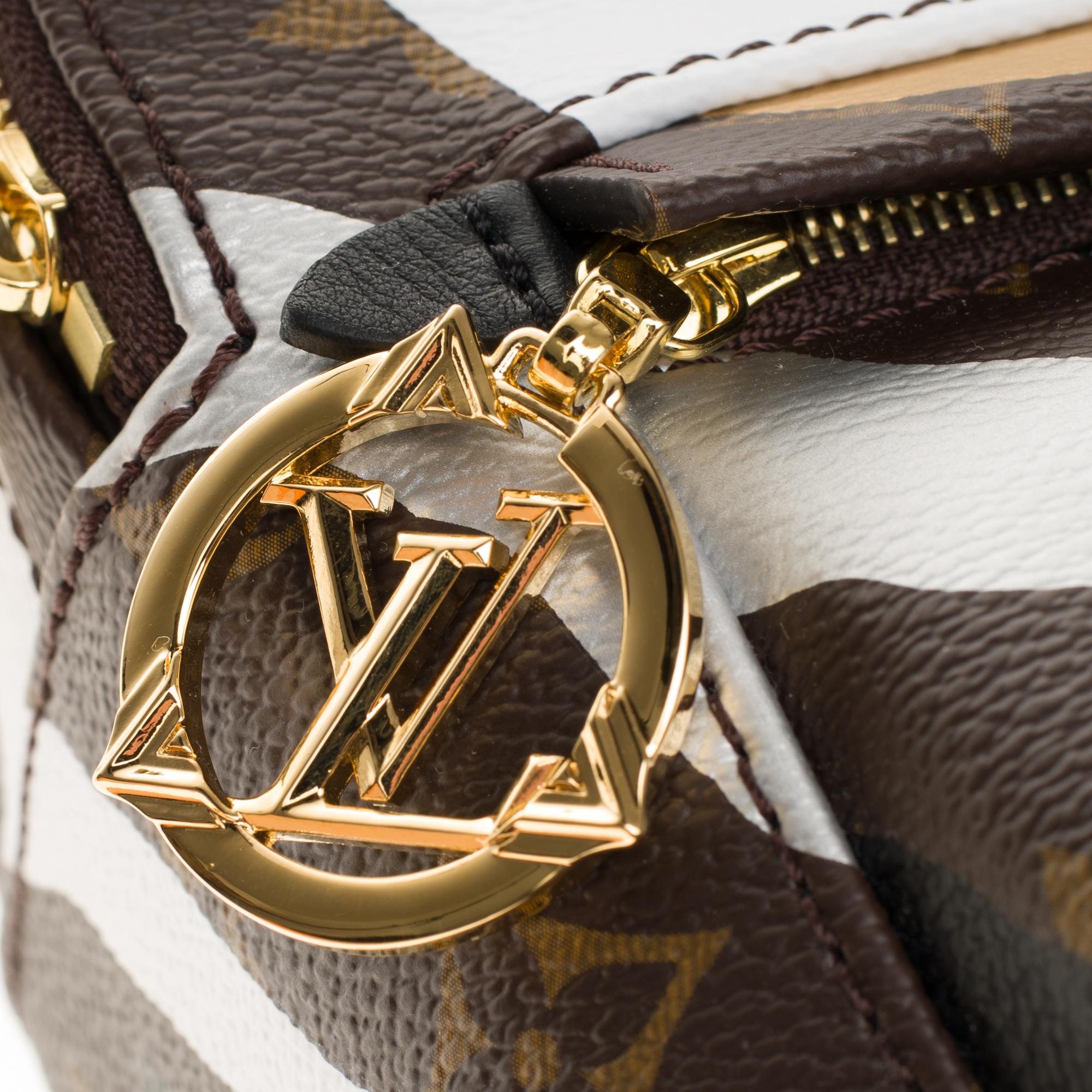 NEU LOL Limited Edition Louis Vuitton Palm Springs Mini-Rucksack aus braunem Segeltuch im Angebot 3