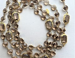 New long Chicklet necklace like the Chanel, Swarovski crystals gold plated