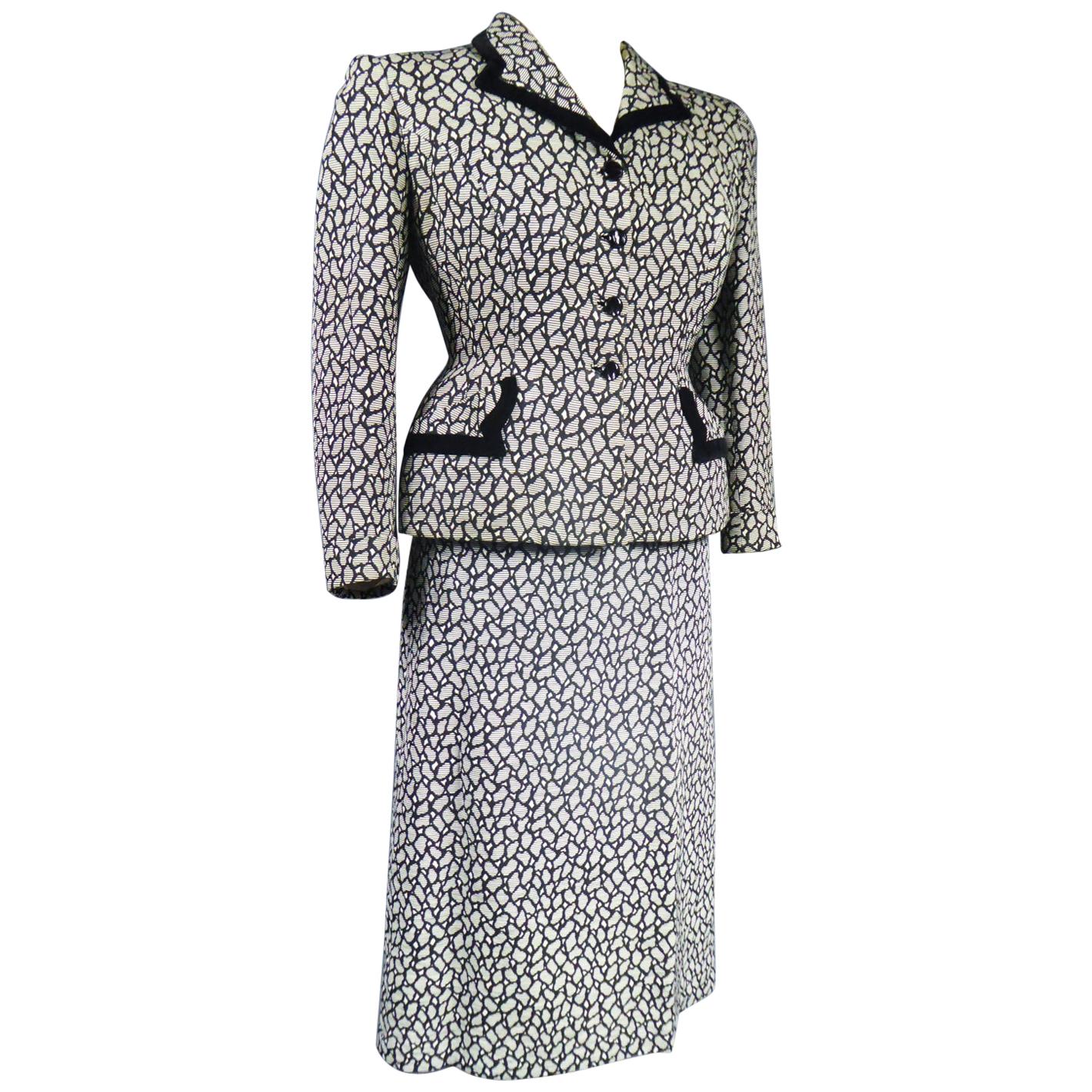 New Look Bar Skirt Suit Circa 1945/1950