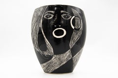 New Look porcelain vase midcentury modern "the scream", Poland, 1970s.