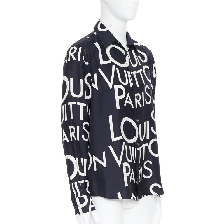 Louis Vuitton - Ink Tiger Silk Shirt - Black Blanc - Women - Size: 36 - Luxury