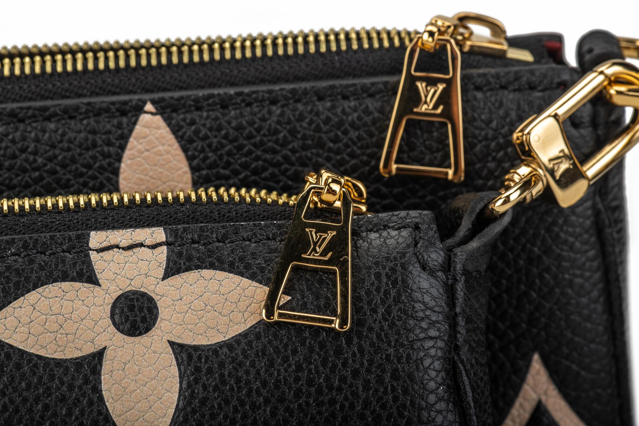 New Louis Vuitton Black Leather Multi Pochette Bag For Sale 10