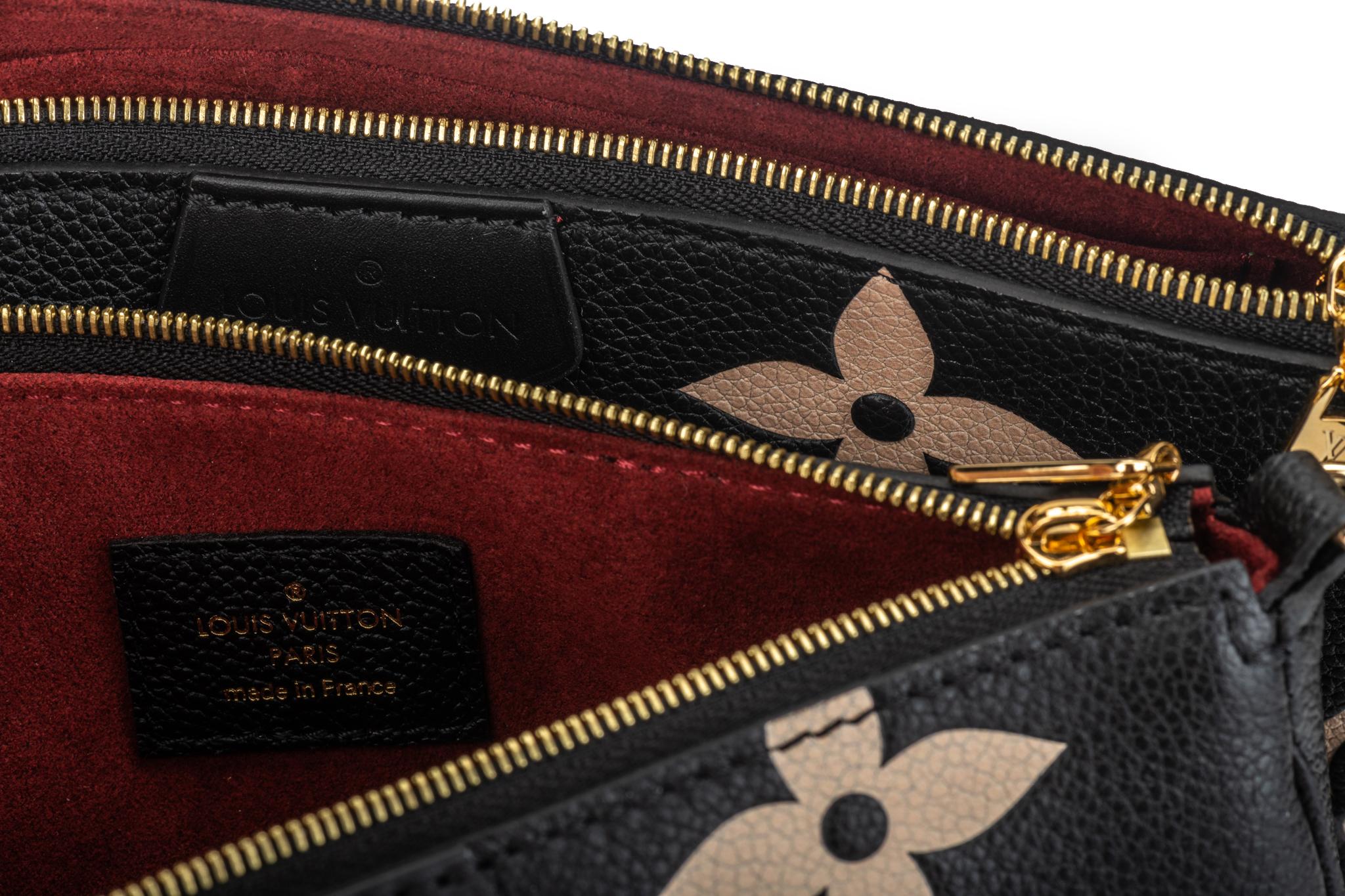 New Louis Vuitton Black Leather Multi Pochette Bag For Sale 13