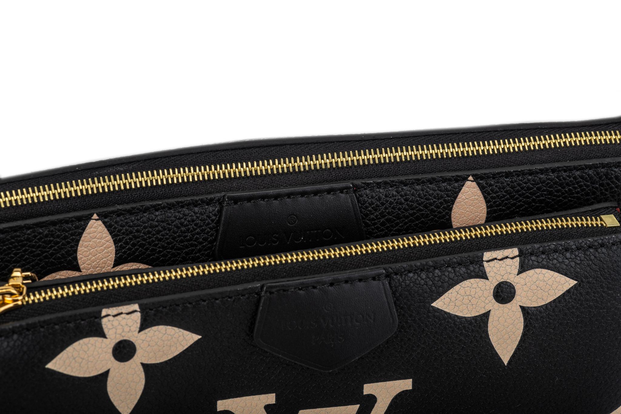 New Louis Vuitton Black Leather Multi Pochette Bag For Sale 16