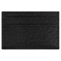 NEU Louis Vuitton Schwarz Taiga Leder Double Card Holder Kartenetui Geldbörse