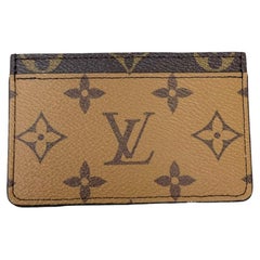 NEW Louis Vuitton Brown Monogram Reverse Coated Canvas Cardholder Card  Holder For Sale at 1stDibs