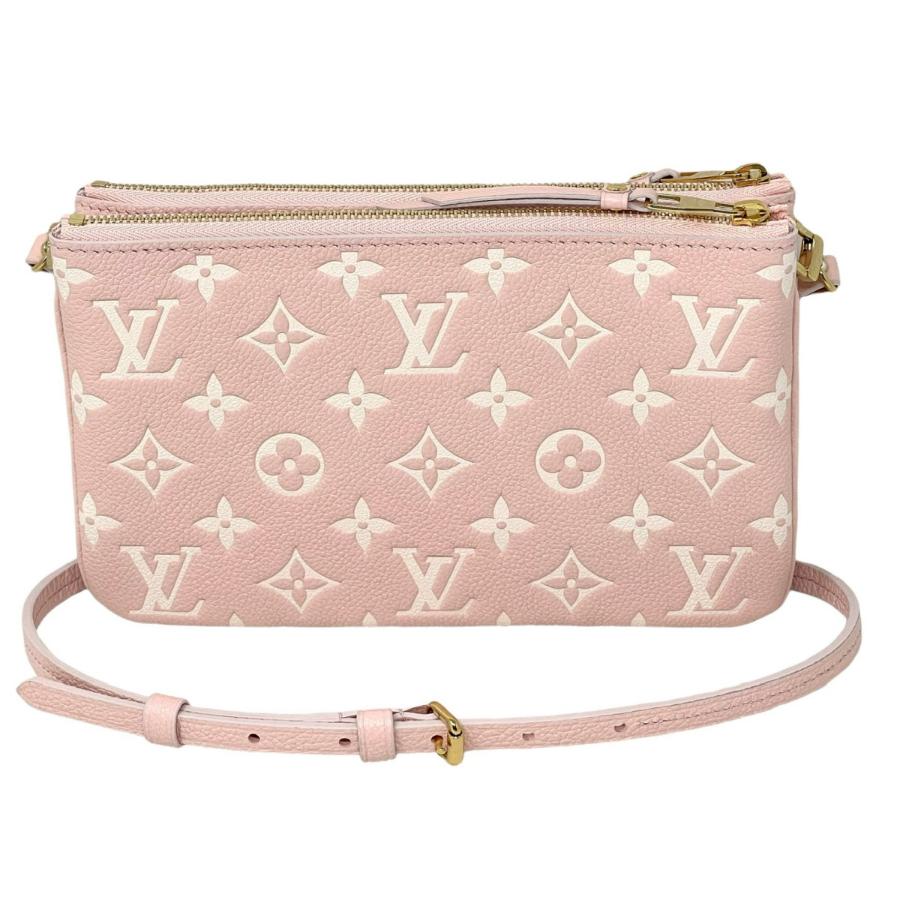 NEU Louis Vuitton Empreinte Umhängetasche mit doppeltem Reißverschluss und Monogramm in Candy Pink im Angebot 6