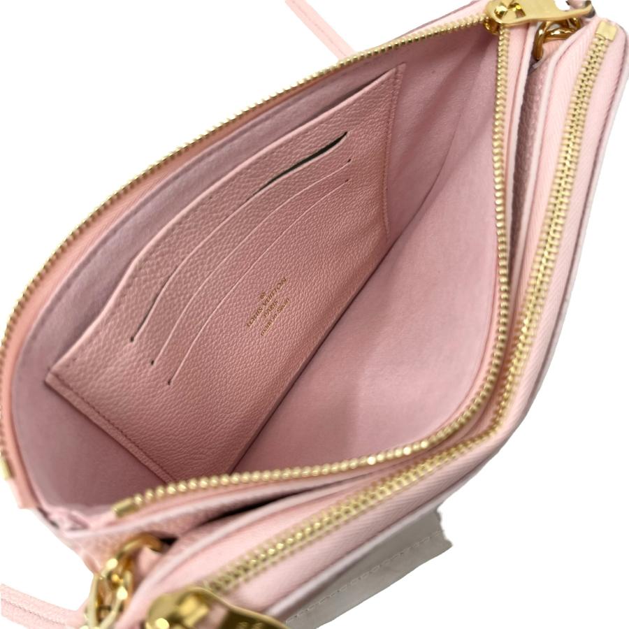 NEU Louis Vuitton Empreinte Umhängetasche mit doppeltem Reißverschluss und Monogramm in Candy Pink im Angebot 8