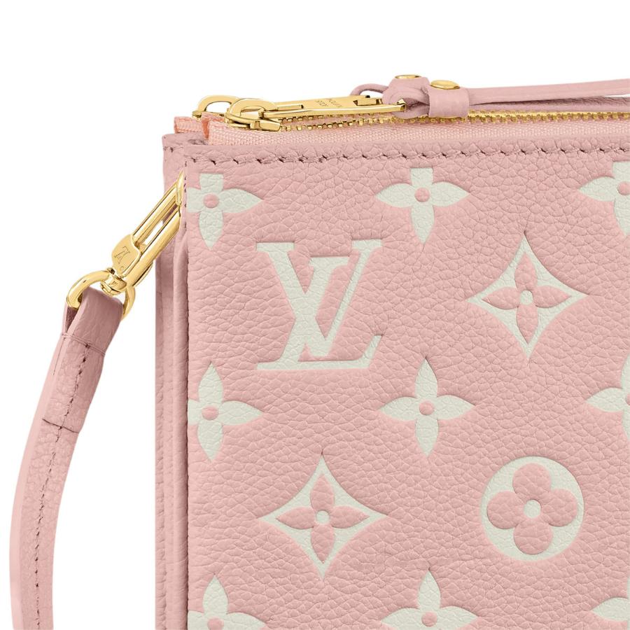 NEU Louis Vuitton Empreinte Umhängetasche mit doppeltem Reißverschluss und Monogramm in Candy Pink im Angebot 10