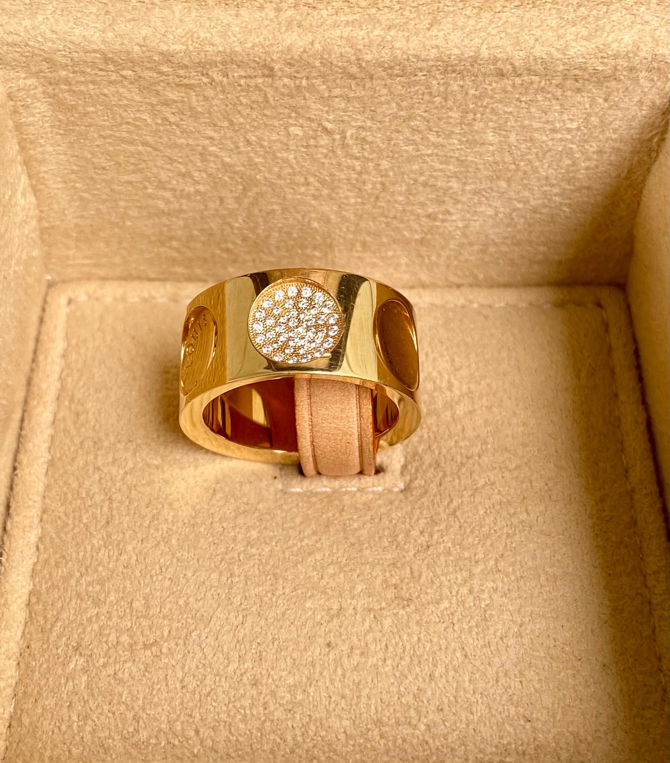 Women's or Men's New Louis Vuitton Empreinte 18k Gold Diamond Ring For Sale