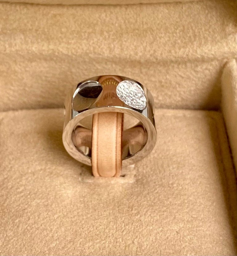 Louis Vuitton Damier Ring, Pink Gold and Diamonds