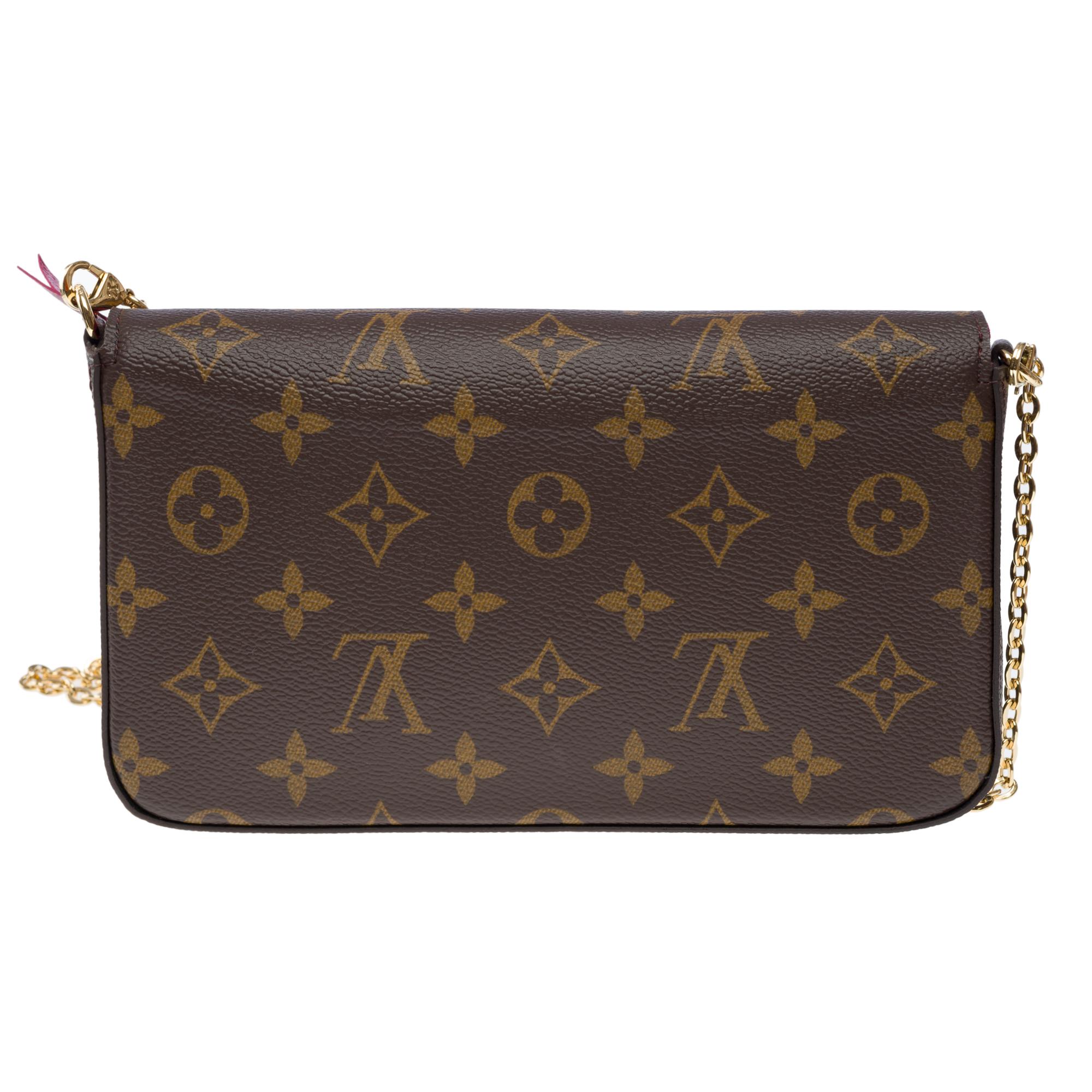 New Louis Vuitton Felicie Pochette shoulder bag in Brown Monogram Canvas, GHW In New Condition In Paris, IDF
