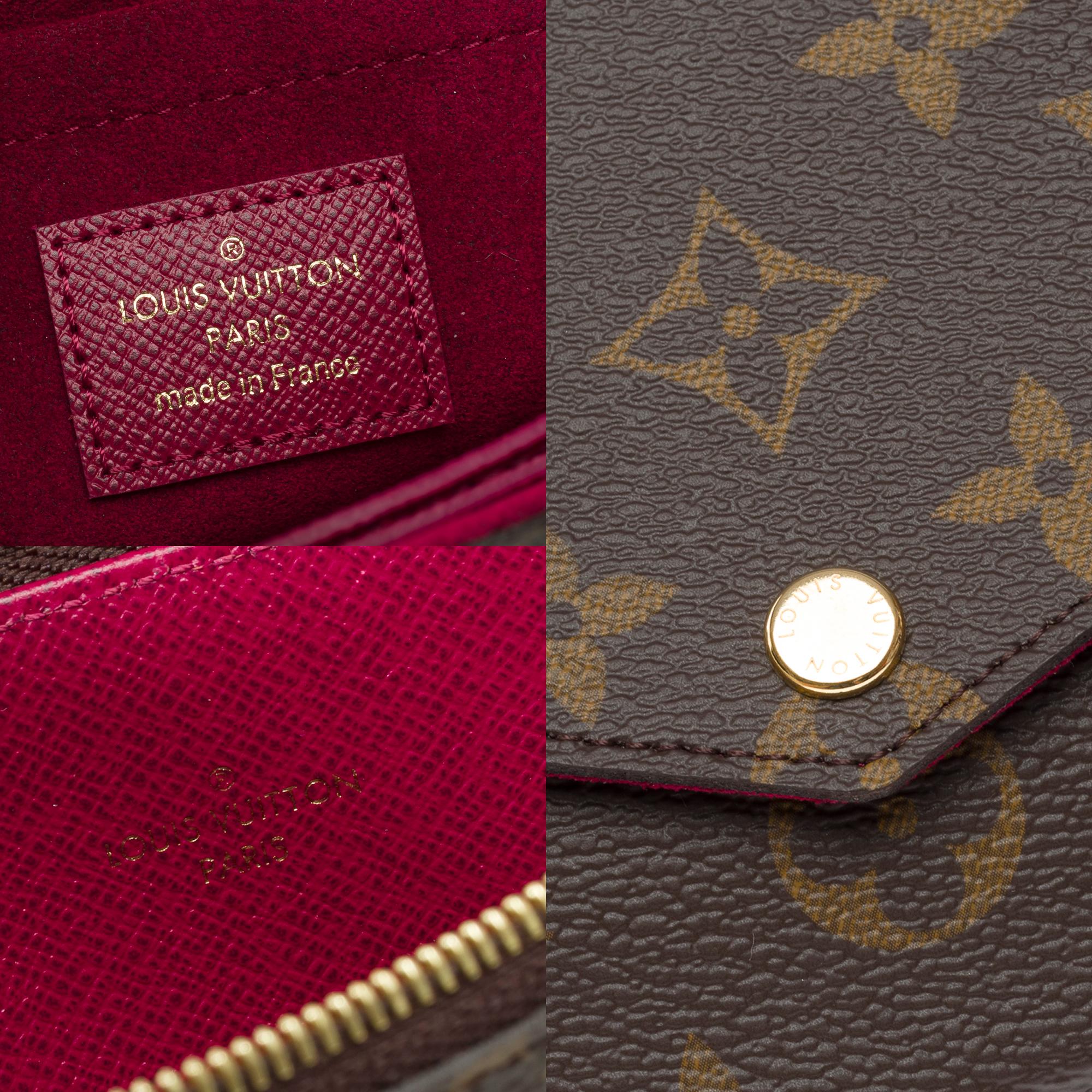 New Louis Vuitton Felicie Pochette shoulder bag in Brown Monogram Canvas, GHW 2
