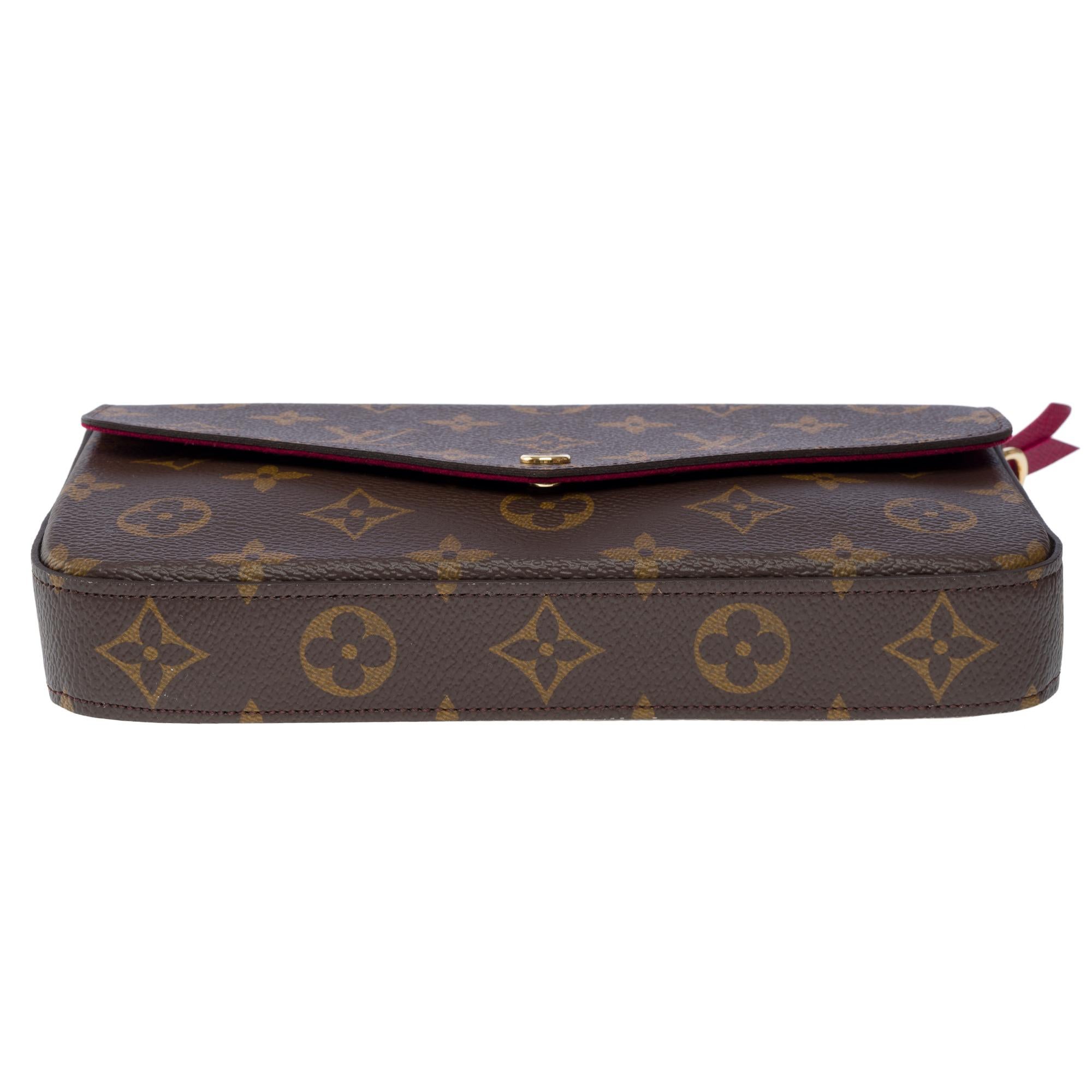 New Louis Vuitton Felicie Pochette shoulder bag in Brown Monogram Canvas, GHW 4