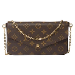 New Louis Vuitton Felicie Pochette shoulder bag in Brown Monogram Canvas, GHW