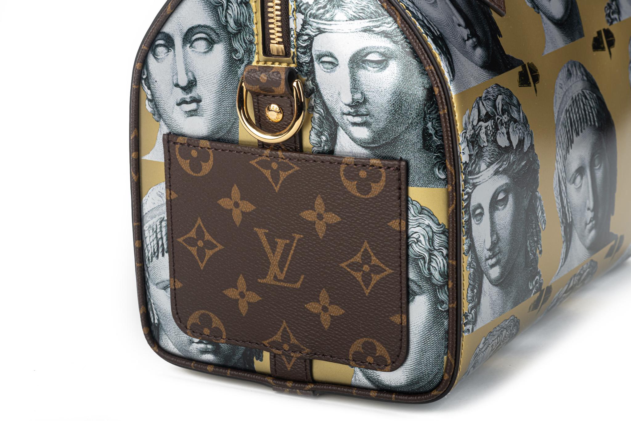 New Louis Vuitton Fornasetti Speedy 25 Bandouliere Bag with Box 4