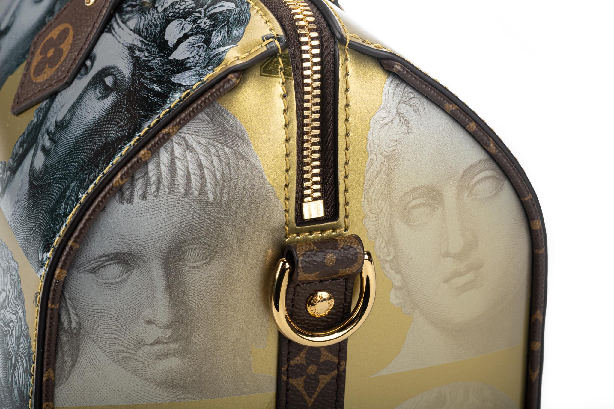 New Louis Vuitton Fornasetti Speedy 25 Bandouliere Bag with Box For Sale 9