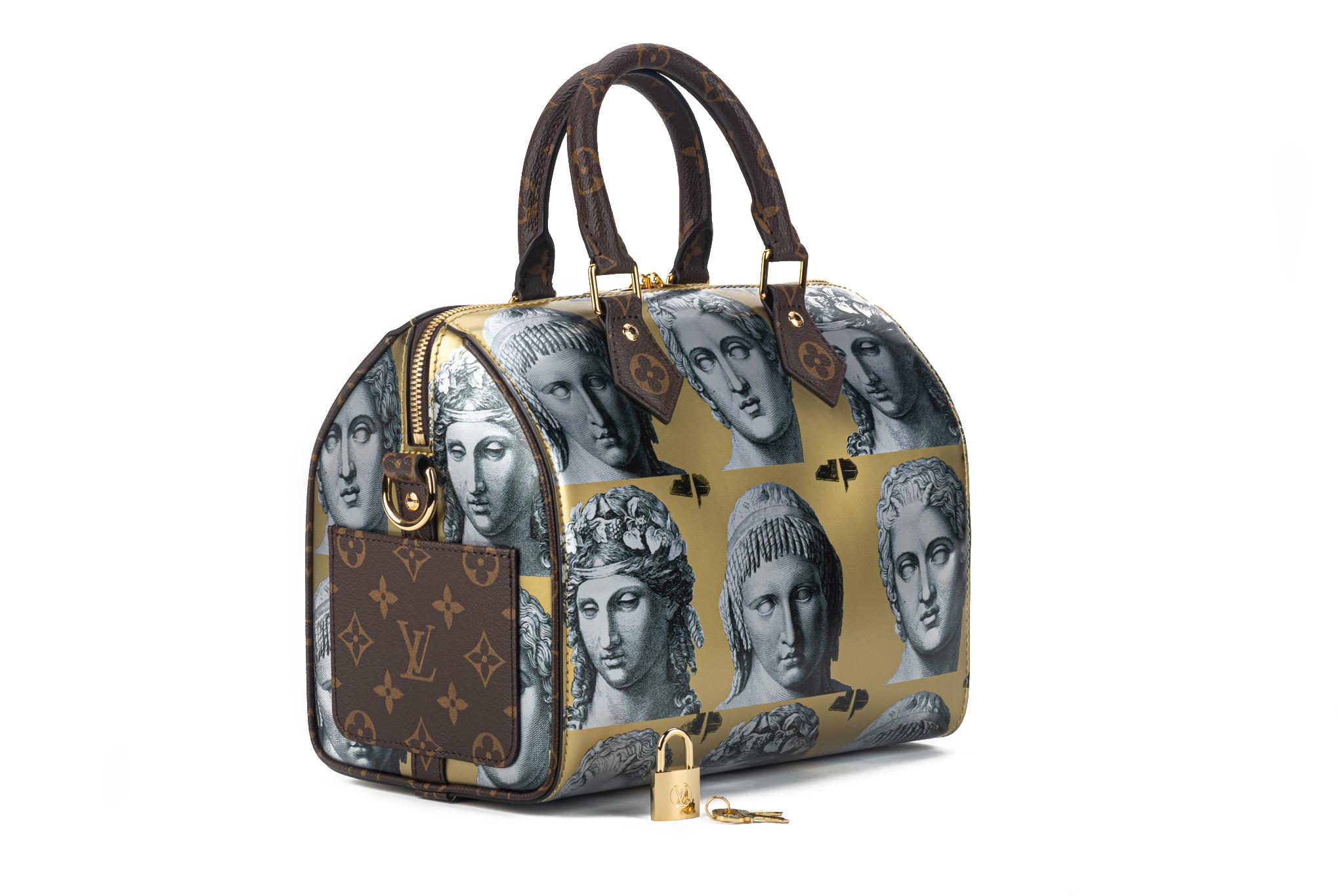 New Louis Vuitton Fornasetti Speedy 25 Bandouliere Bag with Box In New Condition For Sale In West Hollywood, CA